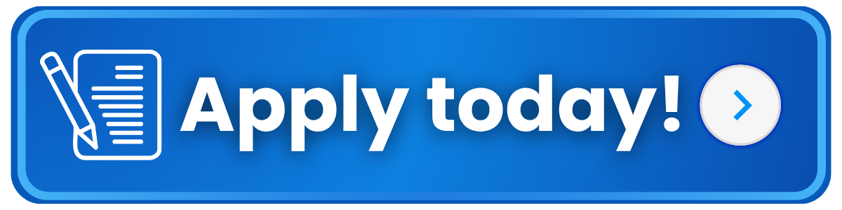 Button to open application form. Reads "apply today!"