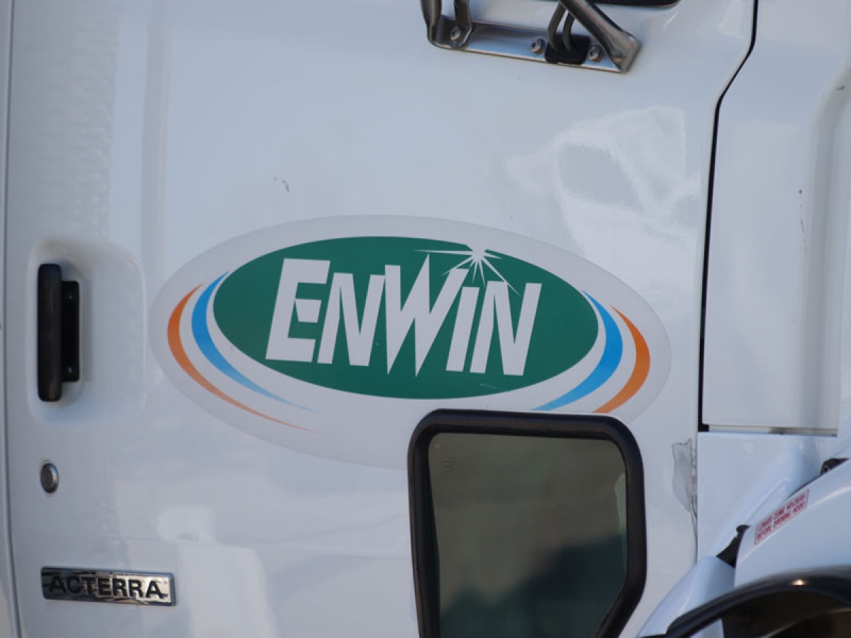 A truck with an ENWIN logo